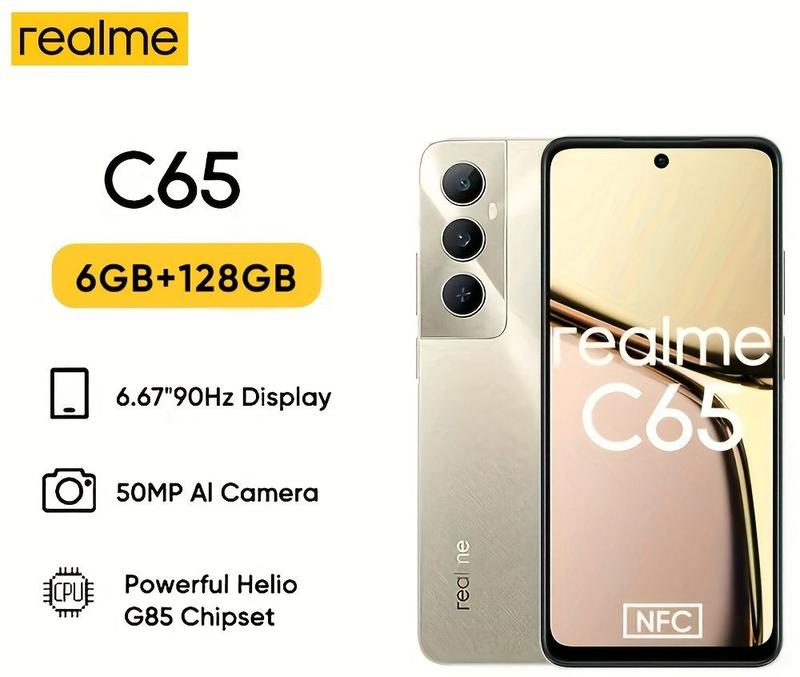 Celular realme c65 rmx3910 nfc dual sim de 128gb 6gb ram de 6.67